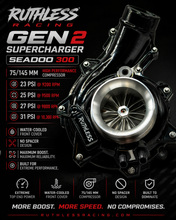 Load image into Gallery viewer, SEADOO 300 R-145 26 psi SuperCharger / Water-cooled front housing Gen2 75mm / 145mm